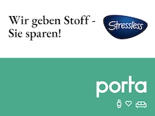 porta Möbel Prospekt für Aachen: "Wir geben Stoff - Sie sparen!", 6 Seiten, 01.08.2024 - 30.09.2024