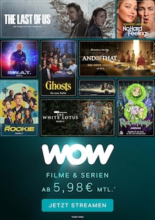 Aktueller WOW Prospekt (Wremen, 1 Seite zum blättern WOW Prospekt Filme und Serien ab 5,98€ mtl. mit 1 Seite
