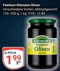 Spanische Oliven ohne Stein Angebote von Feinkost Dittmann bei GLOBUS Mannheim für 1,99 €