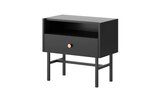 Selsey Nachtkommode mit schwarzem Kufengestell Divenos für 132,00 € bei Höffner im Angebot Selsey Nachtkommode mit schwarzem Kufengestell Divenos im aktuellen Höffner Prospekt