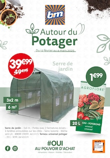 Prospectus B&M de la semaine "Autour du Potager" avec 1 pages, valide du 12/02/2025 au 04/03/2025 pour Bruay-la-Buissière et alentours