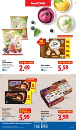 Prix et réduction Snickers Glacé dans le prospectus Lidl en cours Offre Snickers Glacé dans le catalogue Lidl du moment à la page 19