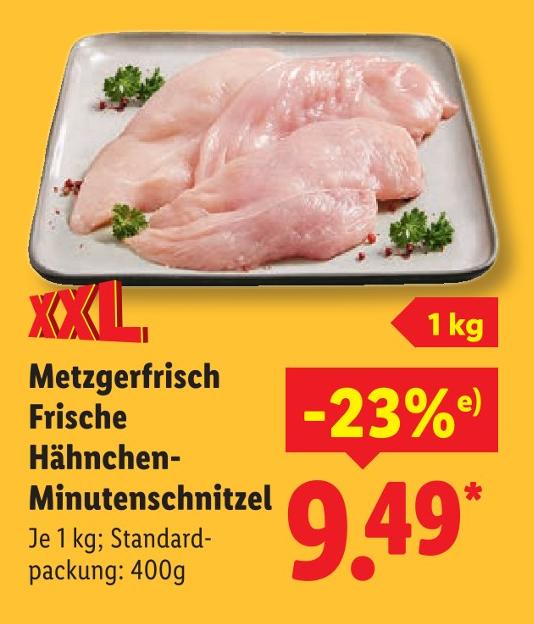 Metzgerfrisch Frische Hähnchen-Minutenschnitzel