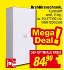 Drehtürenschrank für 84,90 € bei Opti-Megastore im Angebot Drehtürenschrank im aktuellen Opti-Megastore Prospekt