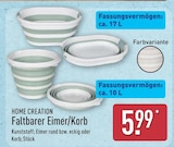 Faltbarer Eimer von HOME CREATION im aktuellen ALDI Nord Prospekt für 5,99 €