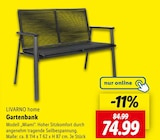 Gartenbank von LIVARNO home für 74,99 € bei Lidl im Angebot Gartenbank von LIVARNO home im aktuellen Lidl Prospekt