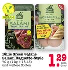 Vegane Salami Baguette-Style oder Vegane Mortadella Klassik Angebote von Billie Green bei E center Karlsruhe für 1,29 €