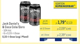 Jack Daniel‘s & Coca Cola/Zero Angebote bei METRO Reutlingen für 2,13 €