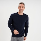 Pull col rond manches longues bleu marine homme dans le catalogue La Halle