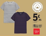 Tee-shirt Homme Bio - TISSAIA BASICS en promo à 5,95 € chez E.Leclerc Tee-shirt Homme Bio - TISSAIA BASICS dans le catalogue E.Leclerc