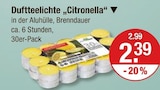 Duftteelichte "Citronella" im V-Markt Prospekt Duftteelichte "Citronella" von im aktuellen V-Markt Prospekt für 2,39 €