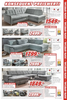 Couch im Möbel AS Prospekt "Dauerhaft BESTE PREISE für Alle!" mit 20 Seiten (Karlsruhe)