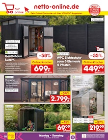 Gewächshaus im Netto Marken-Discount Prospekt "Aktuelle Angebote" mit 75 Seiten (Dortmund)