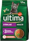 Croquettes pour chat stérilisé adulte au saumon - ULTIMA en promo chez Intermarché Hyper Croquettes pour chat stérilisé adulte au saumon - ULTIMA dans le catalogue Intermarché Hyper