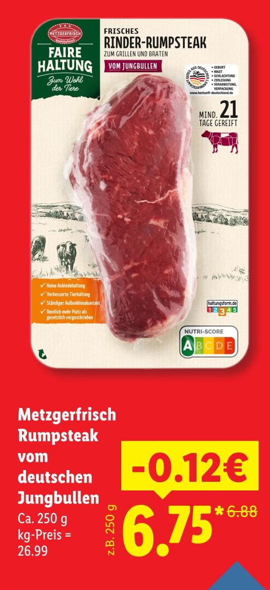 Rumpsteak vom deutschen Jungbullen