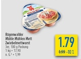 Mühle Muhlen Mett Zwiebelmettwurst von Rügenwalder im aktuellen diska Prospekt für 1,79 €