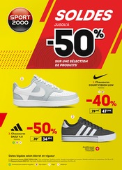 Catalogue Magasins de Sport Sport 2000 en cours à Pont-Sainte-Marie et alentours, "SOLDES jusqu'à -50%", 2 pages, 25/06/2025 - 22/07/2025