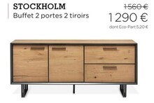 Crozatier Valenton - Stockholm buffet 2 portes 2 tiroirs Promo Stockholm buffet 2 portes 2 tiroirs dans le catalogue Crozatier "Création : découvrez notre nouvelle collection" à Valenton