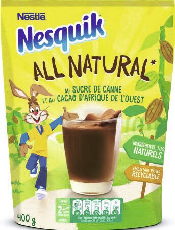 Nesquik All Natural au sucre de canne et au cacao d’Afrique de l’ouest