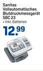 Vollautomatisches Blutdruckmessgerät SBC 23 Angebote von Sanitas bei Rossmann Bonn für 12,99 €