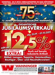 Möbel Wanninger Prospekt für Deggendorf: Gigantischer Jubiläumsverkauf!, 32 Seiten, 20.09.2023 - 30.09.2023