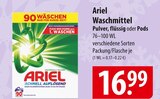 Ariel Waschmittel Pulver, flüssig oder Pods Angebote bei famila Nordost Pinneberg für 16,99 €
