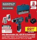 Akku-Bohrschrauber-Set GSR 12V-15 Professional Angebote von Bosch bei toom Baumarkt Gera für 99,99 €