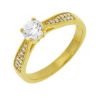 Bague en plaqué or oxydes de zirconium - E.Leclerc Bague en plaqué or oxydes de zirconium à 55,00 € dans le catalogue E.Leclerc