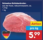 Aktuelle Braten Angebote bei Netto Marken-Discount in Wuppertal Aktuelles Schweine-Schinkenbraten Angebot bei Netto Marken-Discount in Wuppertal ab 5,99 €