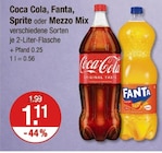 Coca Cola, Fanta, Sprite oder Mezzo Mix von Coca Cola, Fanta, Sprite, Mezzo Mix im aktuellen V-Markt Prospekt für 1,11 €