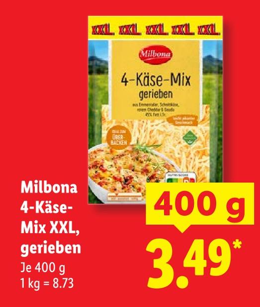 4-Käse-Mix XXL, gerieben