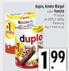 kinder Riegel oder hanuta von duplo im aktuellen EDEKA Prospekt für 1,99 €