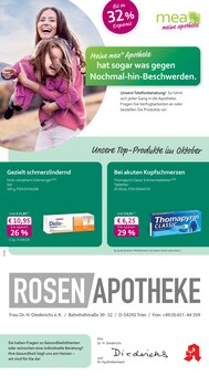 Aktueller mea - meine apotheke Prospekt "Unsere Oktober-Angebote" Seite 1 von 4 Seiten für Trier