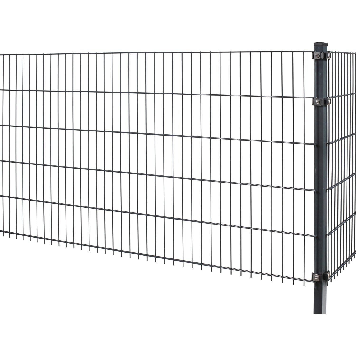 OBI Müllheim - Doppelstabmattenzaun Metall 103 cm x 201 cm Anthrazit Doppelstabmattenzaun Metall 103 cm x 201 cm Anthrazit Angebot bei OBI Müllheim im Prospekt ORDNUNG IM GARTEN