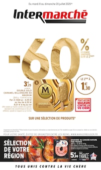 Prospectus Intermarché à Saint-Michel-l'Écluse-et-Léparon, "-60% DE REMISE IMMÉDIATE SUR LE 2ÈME", 44 pages de promos valables du 08/07/2025 au 20/07/2025