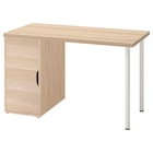 Schreibtisch weiß las./Eichenachbildung weiß bei IKEA im Prospekt  für 71,98 €