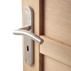 2 poignées sur plaque à clé Margaud acier inox brillant, entraxe 195 mm - INSPIRE à 9,90 € dans le catalogue LEROY MERLIN