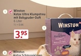 Katze Ultra Klumpstreu mit Babypuder-Duft im Rossmann Prospekt Katze Ultra Klumpstreu mit Babypuder-Duft von Winston im aktuellen Rossmann Prospekt für 3,95 €
