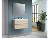 Ensemble meuble + vasque + miroir 80 cm "Arenzano" - Brico Dépôt à Orléans Ensemble meuble + vasque + miroir 80 cm "Arenzano" en promo chez Brico Dépôt Orléans à 159,00 €