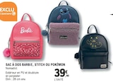 Sac à dos Barbie, Stitch ou Pokémon - Nomadict en promo chez E.Leclerc Ajaccio à 39,90 €