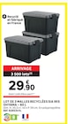 Lot de 3 malles recyclées 60 L - SIA IRIS OHYAMA dans le catalogue LEROY MERLIN