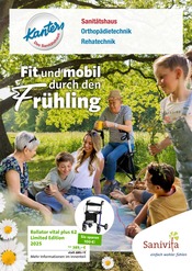 Aktueller Sanitätshaus Kanters GmbH & Co. KG Sanitätshaus Prospekt in Krefeld und Umgebung, "Fit und mobil durch den Frühling" mit 6 Seiten, 13.03.2025 - 31.05.2025