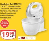 Handmixer-Set HMS 2739 im Angebot bei GLOBUS in Ludwigshafen Handmixer-Set HMS 2739 Angebote von Clatronic bei GLOBUS Ludwigshafen für 19,99 €