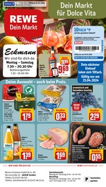 Aktueller REWE Supermarkt Prospekt in Senden und Umgebung, "Dein Markt" mit 30 Seiten, 22.04.2024 - 27.04.2024