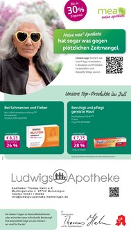 mea - meine apotheke Prospekt der KW 27 "Unsere Juli-Angebote" Aktueller mea - meine apotheke Prospekt "Unsere Juli-Angebote" Seite 1 von 4 Seiten