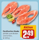 Aktuelles Fjordforellen-Steaks Angebot bei REWE in Bielefeld ab 2,49 €