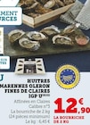 Huîtres Marennes Oléron Fines de Claires IGP - U en promo chez U Express Bastia à 12,90 €