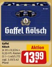 Kölsch im Angebot bei REWE in Remscheid Kölsch Angebote von Gaffel bei REWE Remscheid für 13,99 €