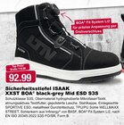 i&M BauCentrum Weißenfels - Sicherheitsstiefel ISAAK XXST BOA black-grey Mid ESD S3S Angebot im Prospekt Sicherheitsstiefel ISAAK XXST BOA black-grey Mid ESD S3S bei i&M BauCentrum im Weißenfels Prospekt für 110,66 €