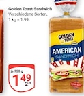 Sandwich im Angebot bei GLOBUS in St. Ingbert Sandwich Angebote von Golden Toast bei GLOBUS St. Ingbert für 1,49 €